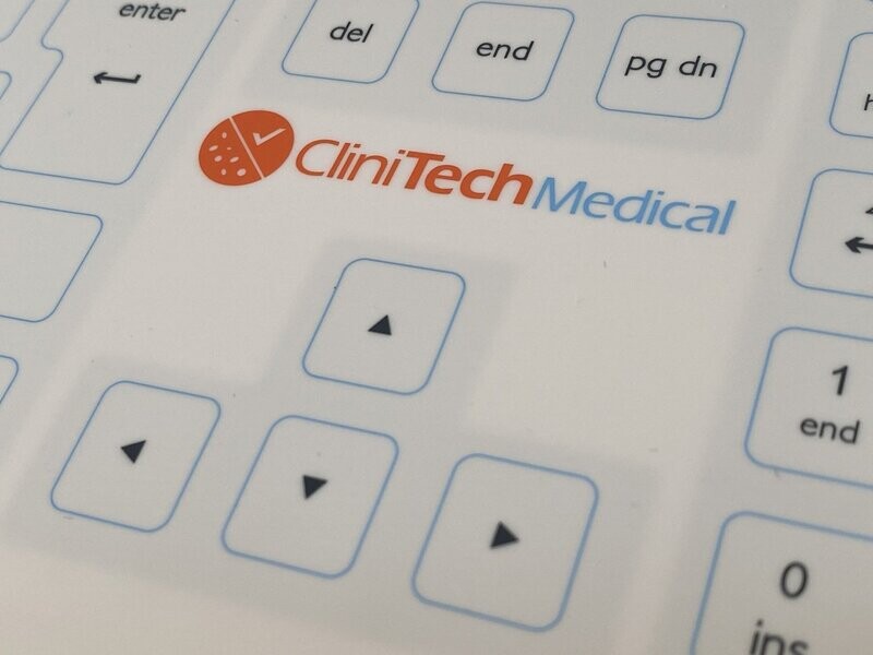 CLINITECH  KEYBOARD AND MOUSE - USB - WHITE- FULL SIZE