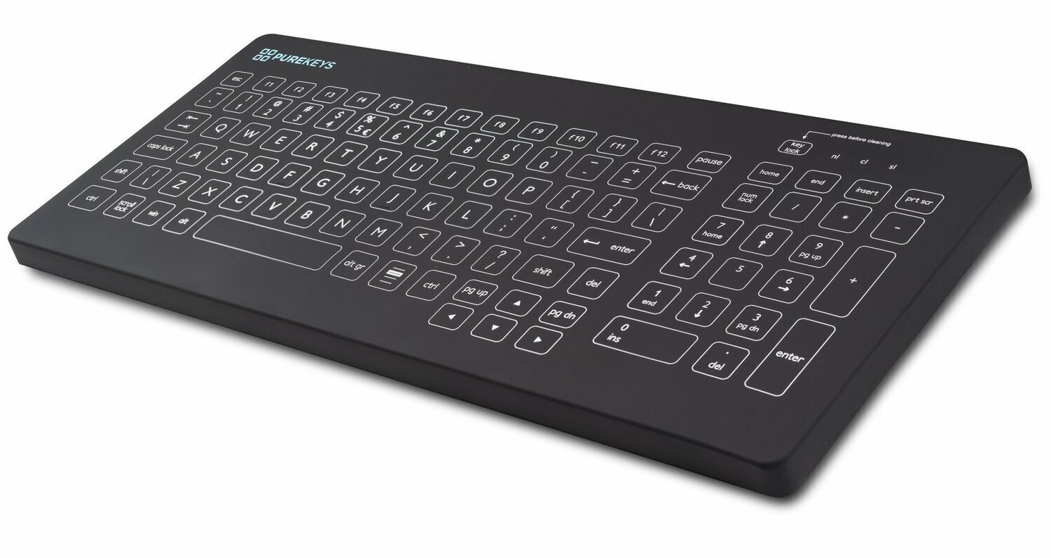 PUREKEYS KEYBOARD ONLY - USB - BLACK - UPDATED DESIGN