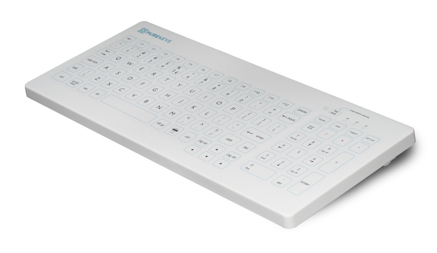 PUREKEYS KEYBOARD ONLY - USB - WHITE - UPDATED DESIGN