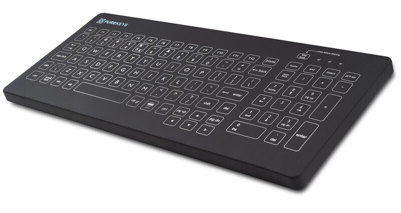 PUREKEYS COMPACT KEYBOARD ONLY - WIRELESS - BLACK