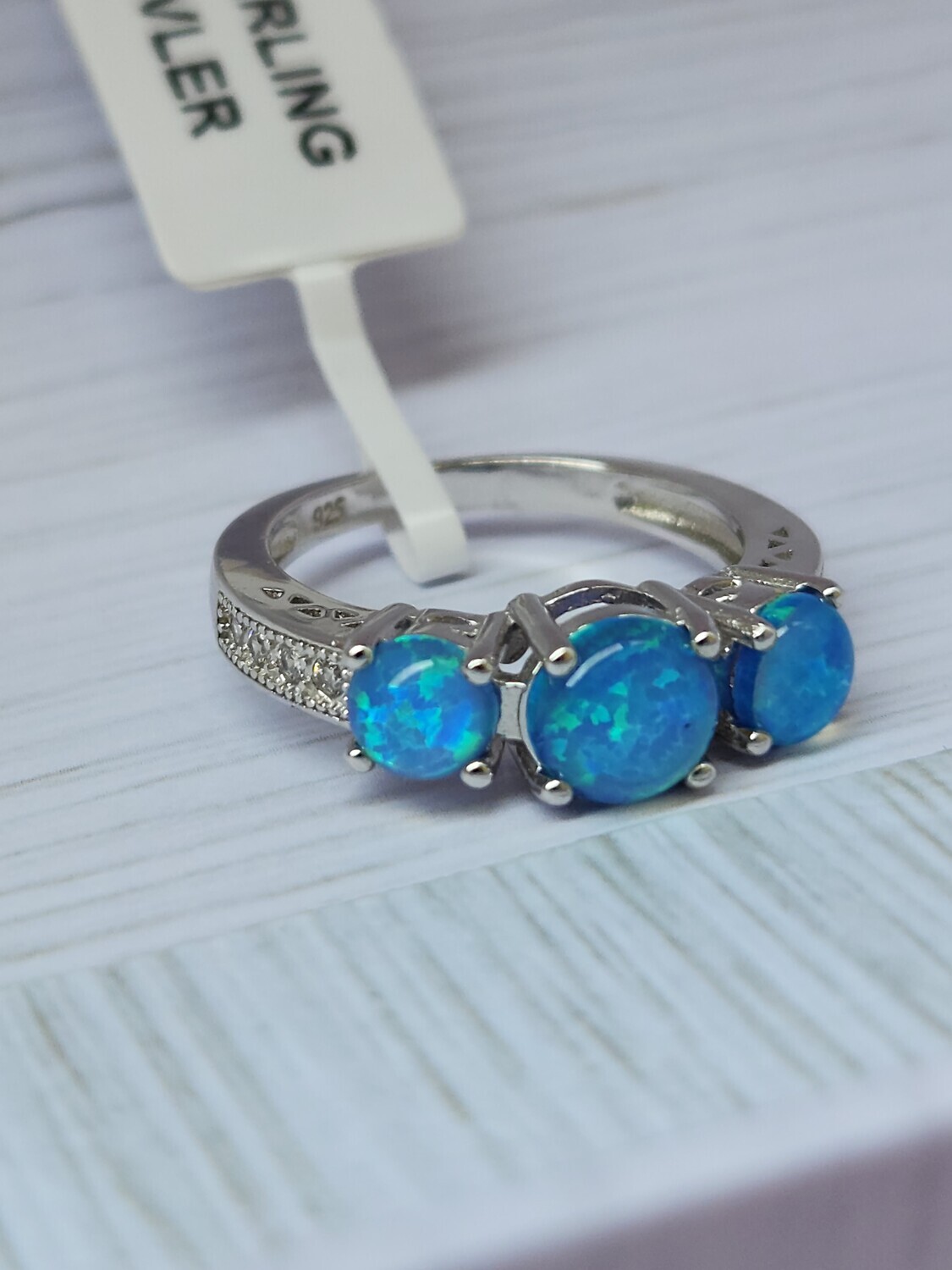 Opal 3 stone Ring