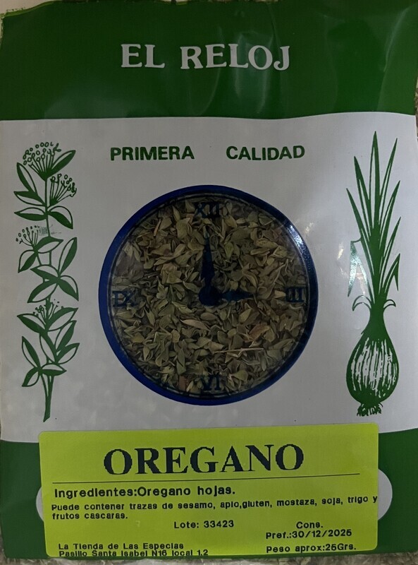 Orégano hojas El Reloj.