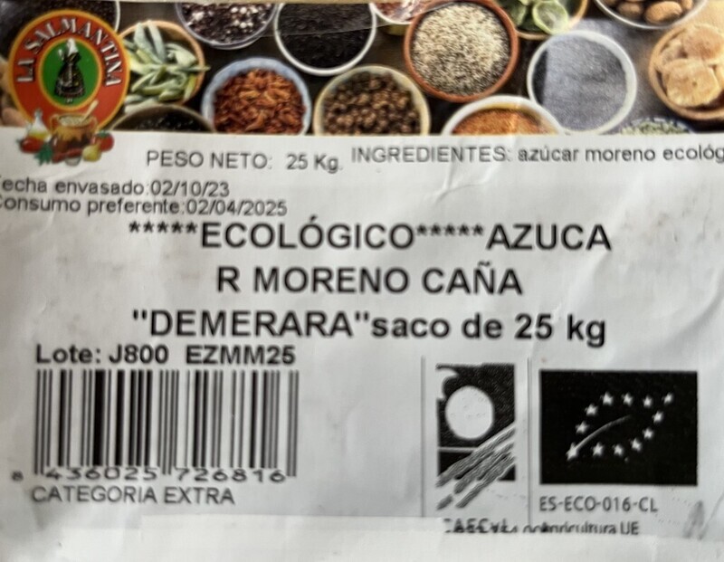 Azúcar moreno de caña Eco.