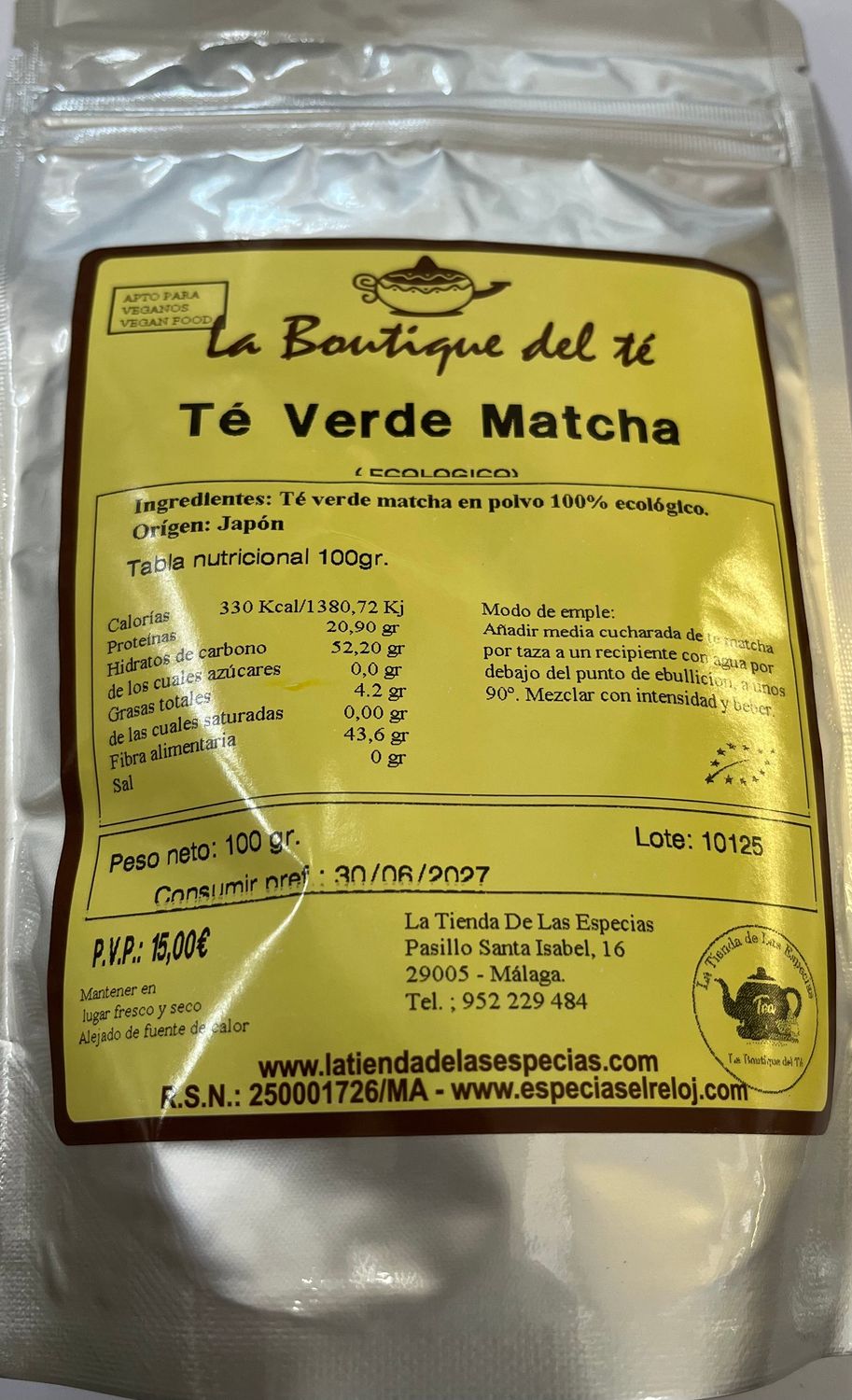 Té Matcha Eco.