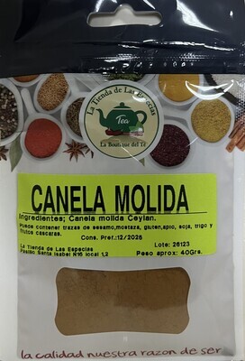 Canela molida. Tamaño restauración.