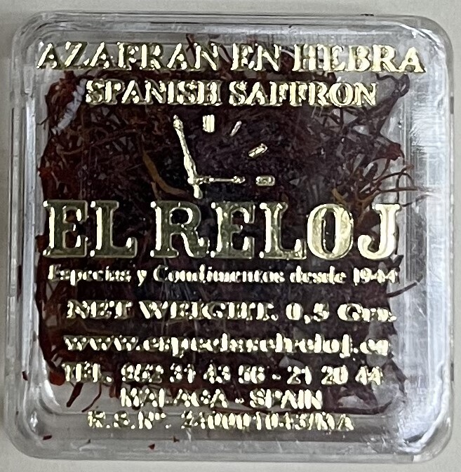 Azafrán puro 5 gramos El Reloj.