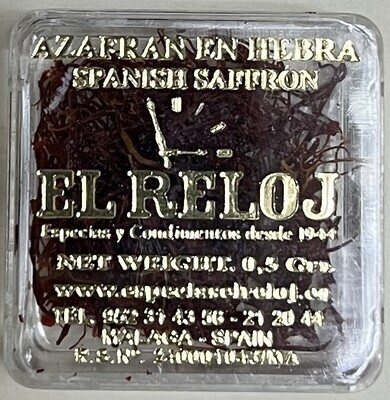Azafrán puro 5 gramos El Reloj.