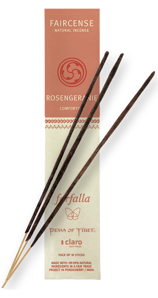 Rosengeranie - Comforting, Faircense Räucherstäbchen, farfalla