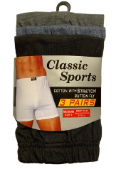 Mens 3 Pair Pack Premium Quality Plain Boxer Short