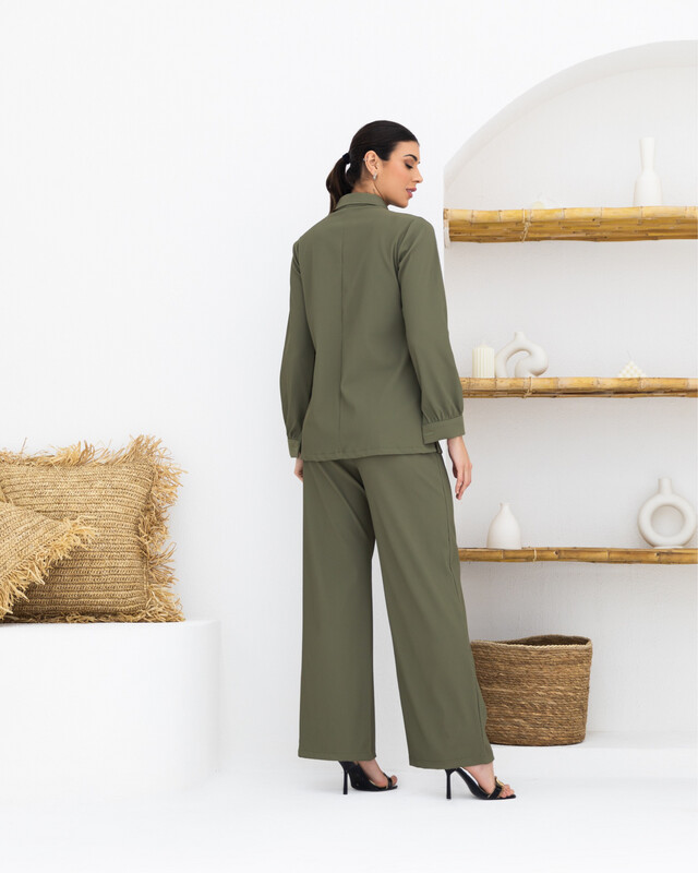 GREEN Plisse Set