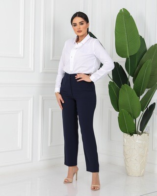 Navy Straight Trouser