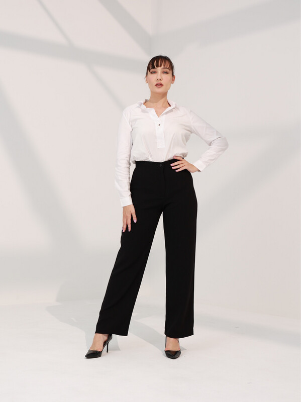 Black Straight Trouser