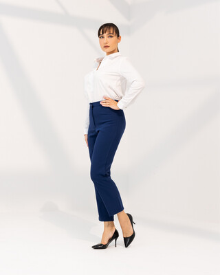 Navy Tapered Trouser