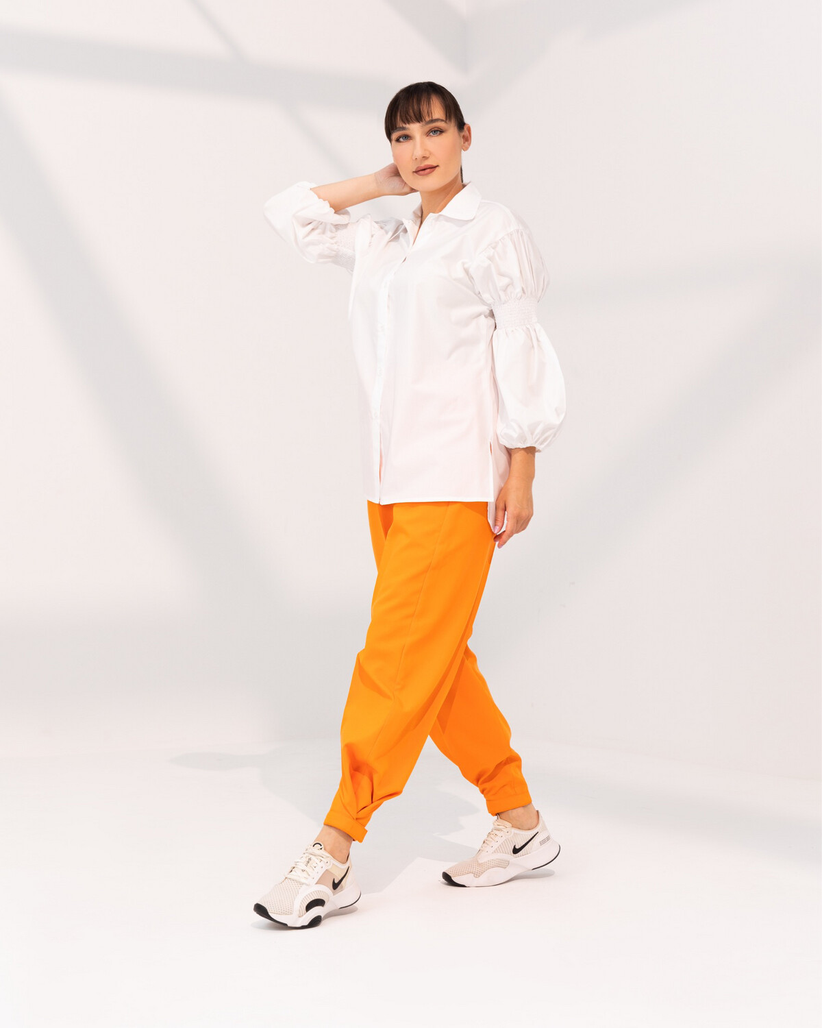 Adjustable Bottom Casual Orange Trouser