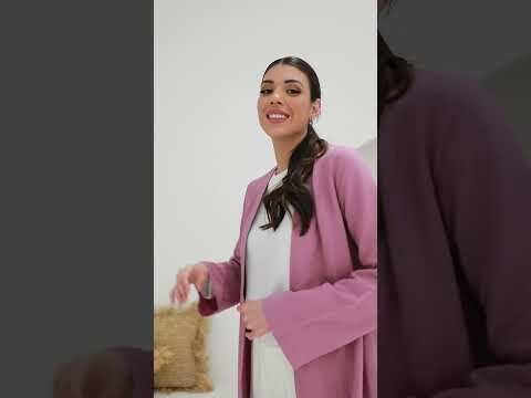 Pink Linen Abaya