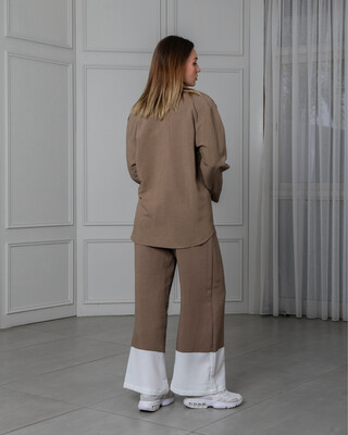 Brown Linen Trouser