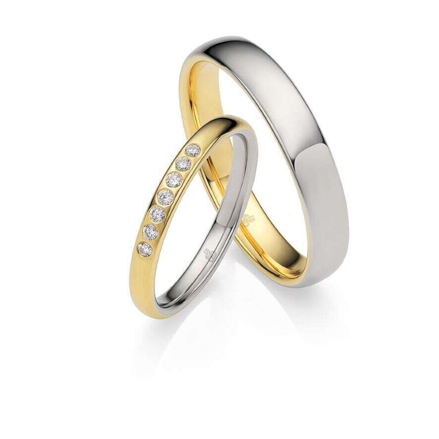 Trauringe Gelbgold / 600 Platin von Rauschmayer 73-50002-25