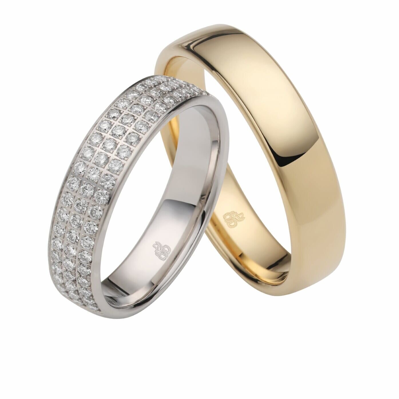 Trauringe in Gelbgold & Weißgold  375  Rauschmayer 11-05653/10-0653