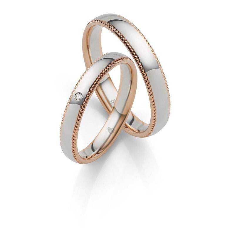 Trauringe in Rosegold / Weißgold 375 von Rauschmayer 51268_035