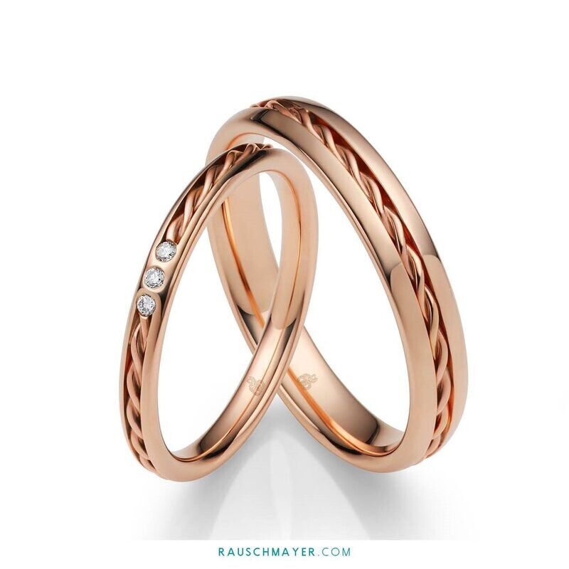 Trauringe 375 Rosegold  „Herzenswunsch“ "  von Rauschmayer  11-02107 /10-02107
