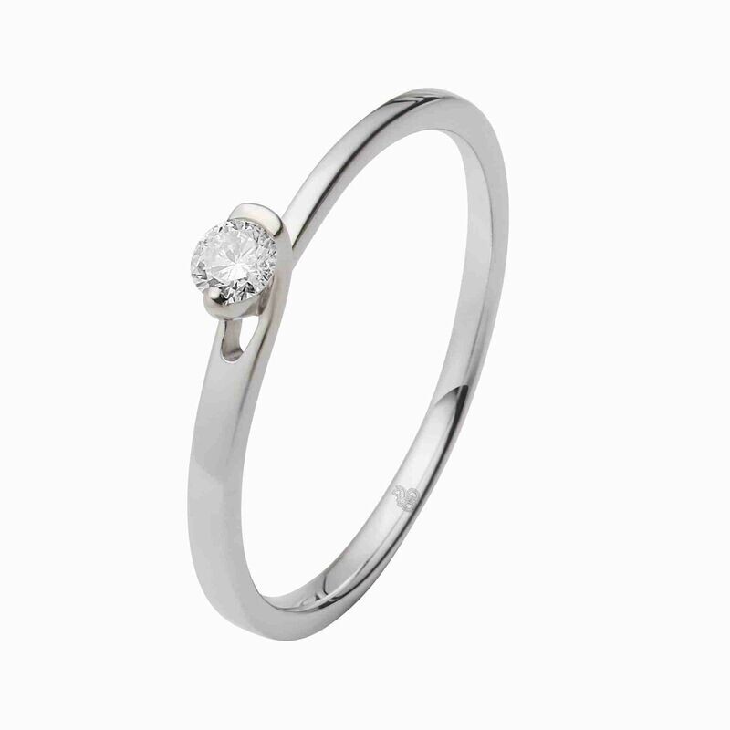 Solitär-Antragsring Weißgold 375 Brillant Solitär-Antragsring Weißgold 375 Brillant