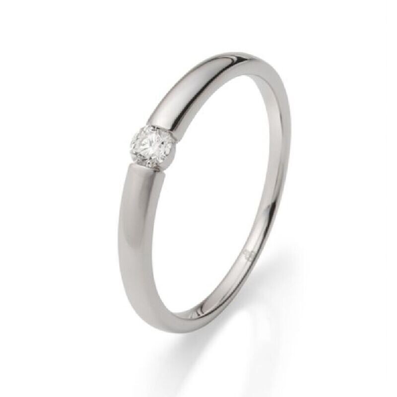 Solitär-Antragsring Weißgold 375 Brillant Solitär-Antragsring Weißgold 375 Brillant