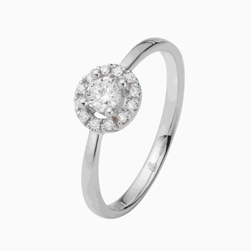 Solitär-Antragsring Weißgold 375 Brillant Solitär-Antragsring Weißgold 375 Brillant