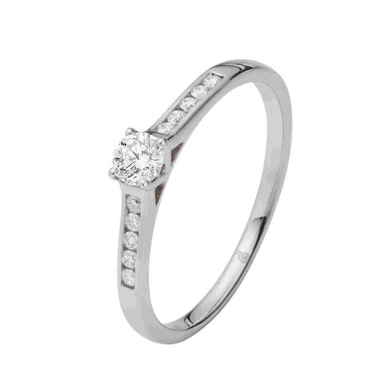 Solitär-Antragsring Weißgold 375 Brillant Solitär-Antragsring Weißgold 375 Brillant