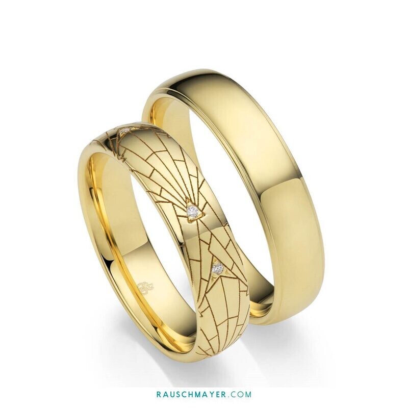 Trauringe 375 Gelbgold Signature "Art Deco"  von Rauschmayer 97-73182