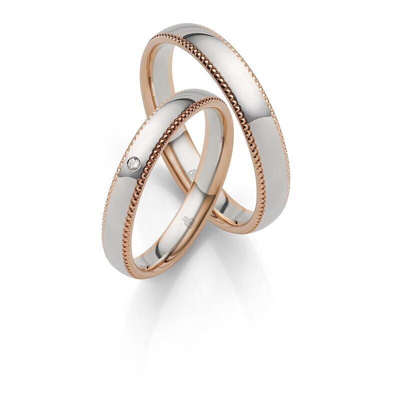 Trauringe in Rosegold / Weißgold 375 von Rauschmayer 51268_035