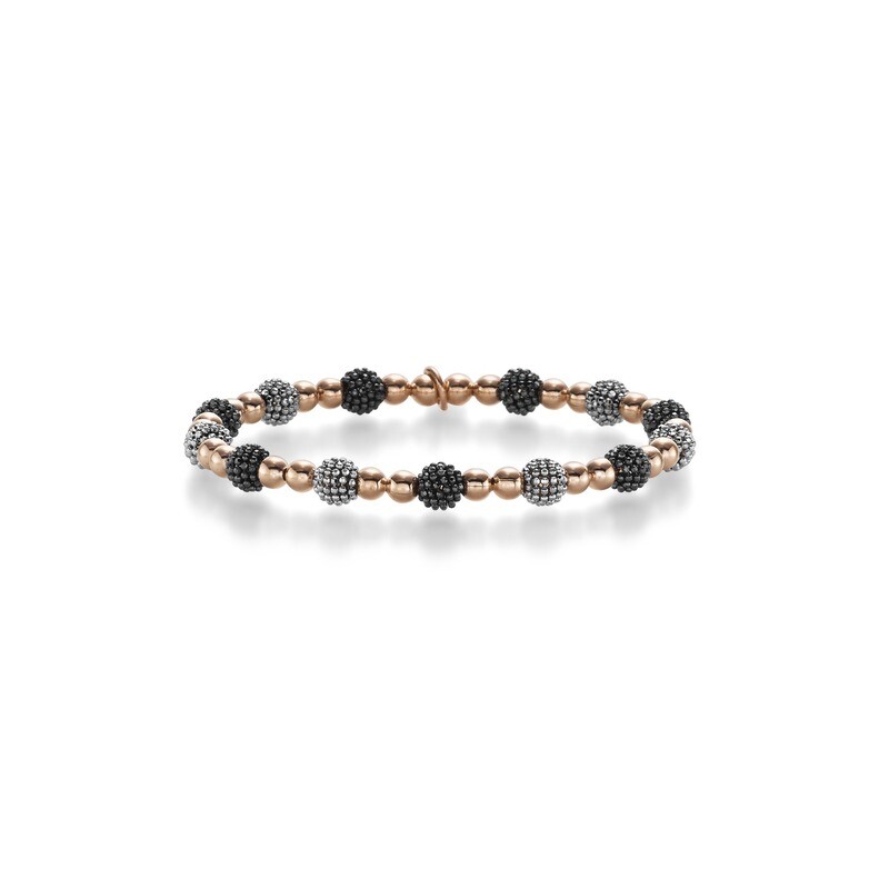 Armband Kugel elastisch 4,0 mm RG/WG/schw. Armband Kugel elastisch 4,0 mm RG/WG/schw.