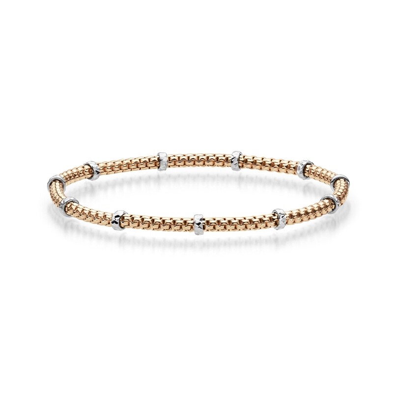 Armband mit Rollo elastisch 3,0 mm WG/RG 0 cm Armband mit Rollo elastisch 3,0 mm WG/RG 0 cm