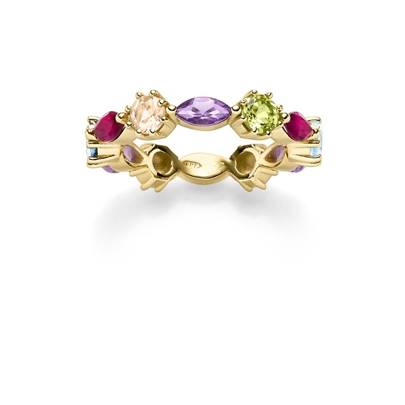 Ring Farbsteine multicolor GG W54