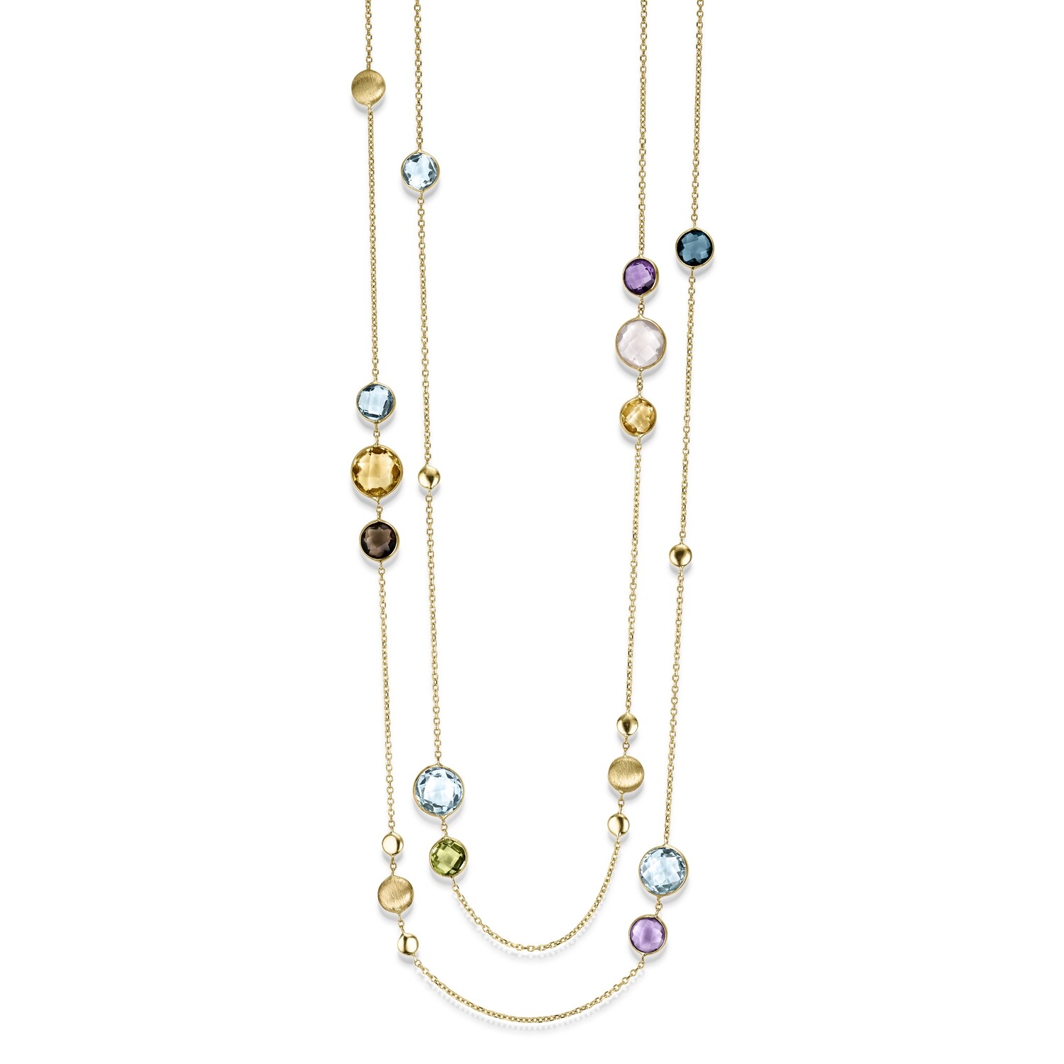 Kette mit Farbsteinen GG 90 cm