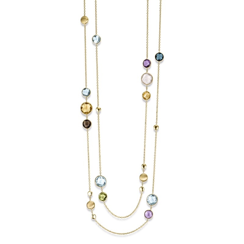 Kette mit Farbsteinen GG 90 cm