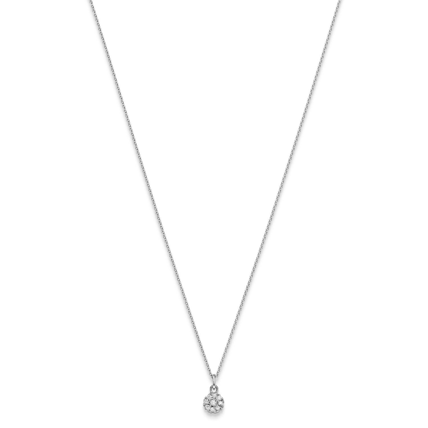 Brillant Anhänger WG 0.10 ct. TW-SI