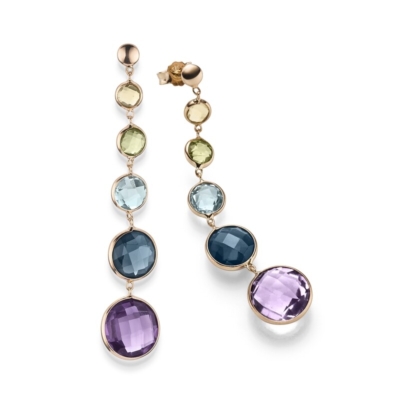 Ohrschmuck Farbsteine RG