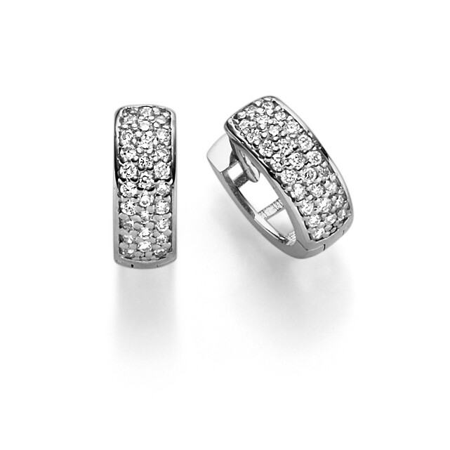 Pavé Creolen WG 0.27 ct. TW-SI