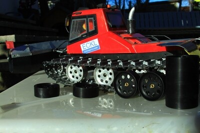 Laufrad kyosho blizzard Pistenraupe Alu eloxiert Satz 8Stk