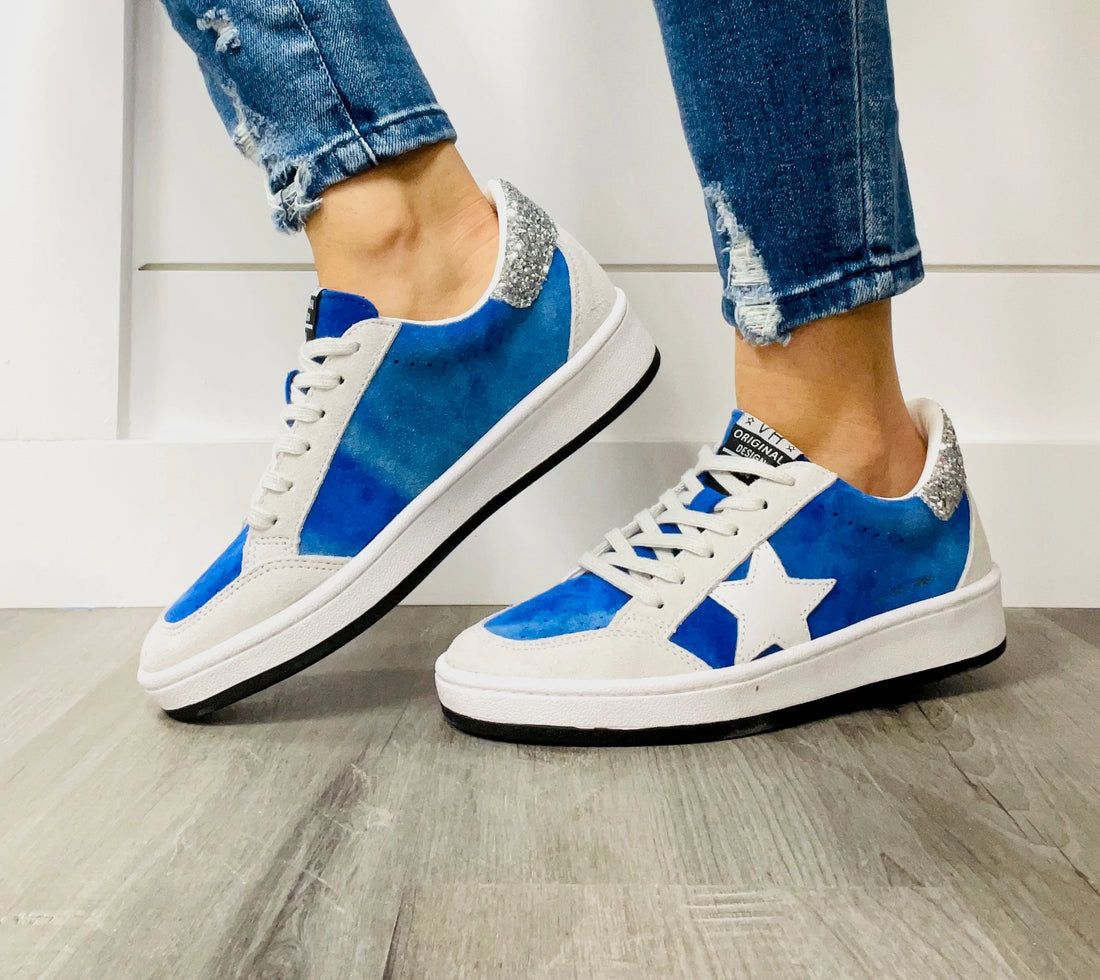 Vintage Havana Gracie Low Top Sneaker-Blue - Size 6.5