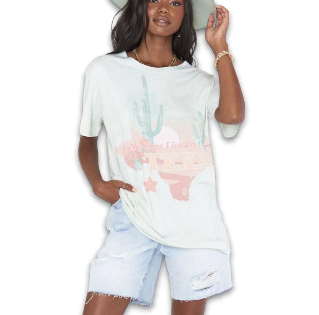 NWOT Show Me Your Mumu My Exes All Live in Texas Tee Shirt - Large