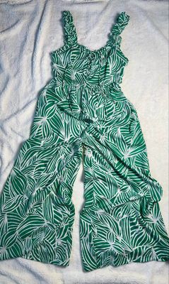 Japana Green Floral Jumpsuit - Small
