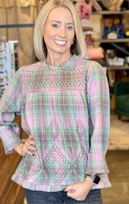 Ivy Jane Passion For Plaid Top - Small