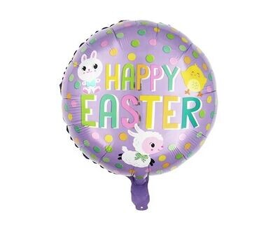 Purple Happy Easter Balloon