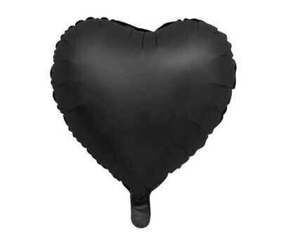 Soft Black Heart Balloon