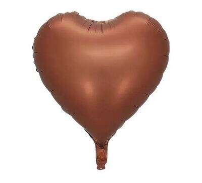 Soft Brown Heart Balloon