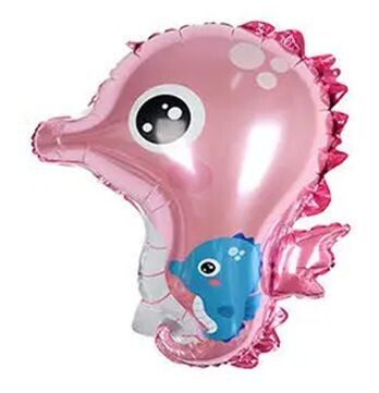 Pink Seahorse Balloon (XL)