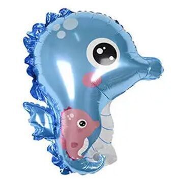 Blue Seahorse Balloon (XL)