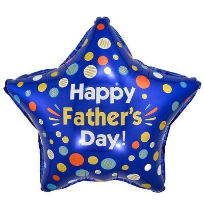 Happy Fathers Day Star Balloon