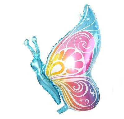 Pink and Blue Butterfly Balloon (XL)